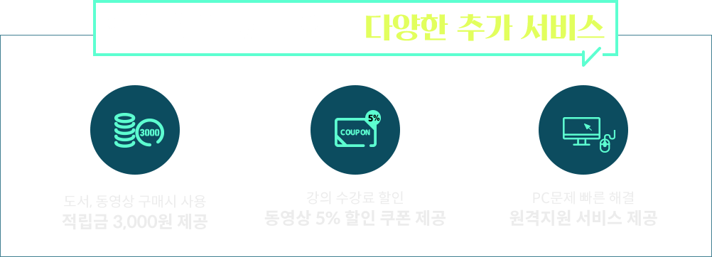 할인 혜택 및 포인트 다양한 추가 서비스